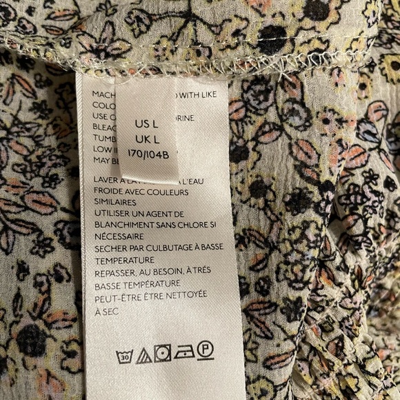 Free People Cream and Black Floral Blouse - Picture 10 of 12